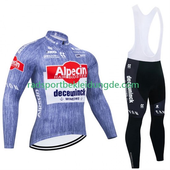 Alpecin Deceuninck 2024 Herren Radtrikot Langarm + Trägerhose Lange