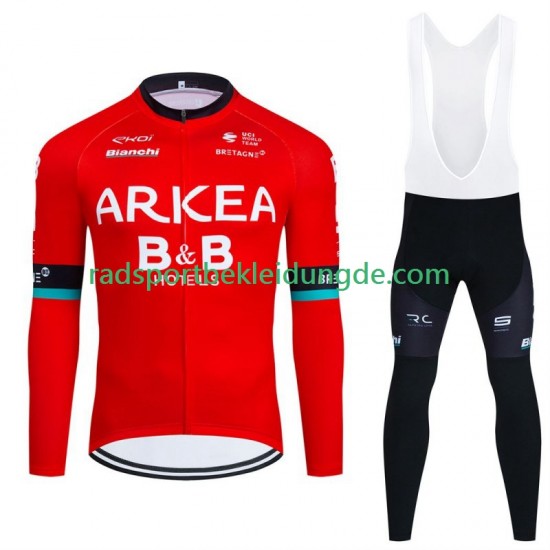 Arkea Bb Hotels 2024 Herren Radtrikot Langarm + Trägerhose Lange