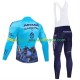 Astana Qazaqstan 2024 Team Herren Radtrikot Langarm + Trägerhose Lange