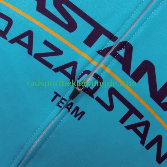 Astana Qazaqstan 2024 Team Herren Radtrikot Langarm + Trägerhose Lange