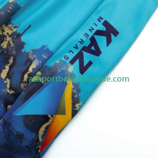 Astana Qazaqstan 2024 Team Herren Radtrikot Langarm + Trägerhose Lange