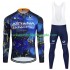 Astana Qazaqstan 2024 Herren Radtrikot Langarm + Trägerhose Lange