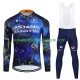 Astana Qazaqstan 2024 Herren Radtrikot Langarm + Trägerhose Lange