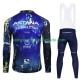 Astana Qazaqstan 2024 Herren Radtrikot Langarm + Trägerhose Lange