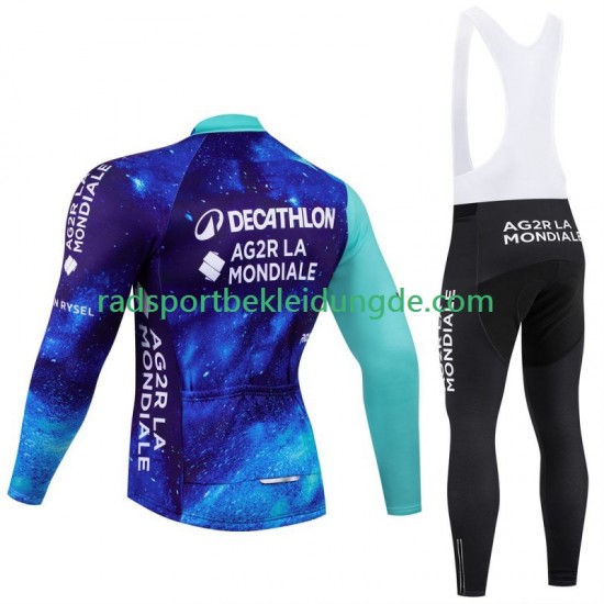 Decathlon Ag2R 2024 Herren Radtrikot Langarm + Trägerhose Lange N001