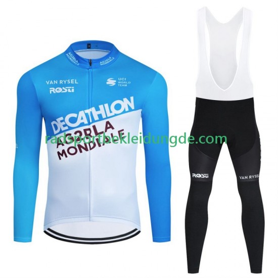 Decathlon Ag2R 2024 Herren Radtrikot Langarm + Trägerhose Lange