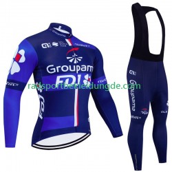 Fdj Groupama 2024 Herren Radtrikot Langarm + Trägerhose Lange