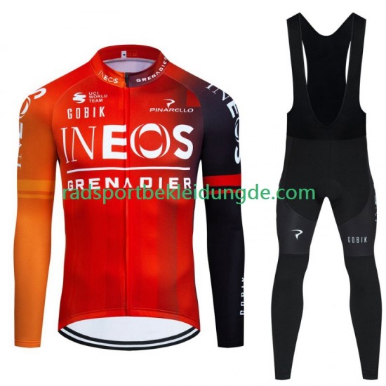 Ineos Grenadier 2024 Herren Radtrikot Langarm + Trägerhose Lange