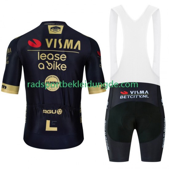 Visma Lease A Bike 2024 Black Herren Fahrradtrikot +Trägershort