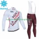 Ag2R La Mondiale 2023 Herren Radtrikot Langarm + Trägerhose Lange (Winter Thermal Fleece)