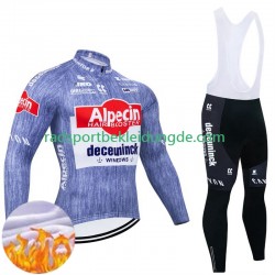Alpecin Deceuninck 2024 Herren Radtrikot Langarm + Trägerhose Lange (Winter Thermal Fleece)