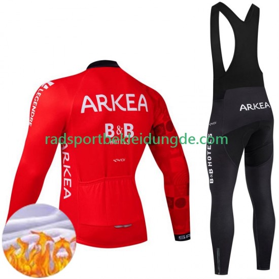 Arkea Bb Hotels Excalibur 2024 Herren Radtrikot Langarm + Trägerhose Lange (Winter Thermal Fleece)