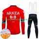Arkea Bb Hotels 2024 Herren Radtrikot Langarm + Trägerhose Lange (Winter Thermal Fleece)