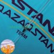 Astana Qazaqstan 2024 Team Herren Radtrikot Langarm + Trägerhose Lange (Winter Thermal Fleece)