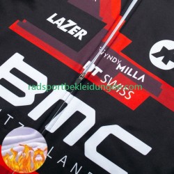 Bmc Suisse 2024 Herren Radtrikot Langarm + Trägerhose Lange (Winter Thermal Fleece)