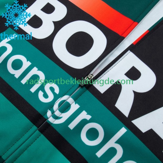 Bora Hansgrohe 2023 Herren Radtrikot Langarm + Trägerhose Lange (Winter Thermal Fleece)
