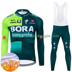 Bora Hansgrohe 2024 Herren Radtrikot Langarm + Trägerhose Lange (Winter Thermal Fleece) N001