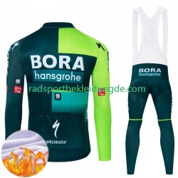 Bora Hansgrohe 2024 Herren Radtrikot Langarm + Trägerhose Lange (Winter Thermal Fleece) N001