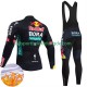 Bora Hansgrohe 2024 Herren Radtrikot Langarm + Trägerhose Lange (Winter Thermal Fleece)