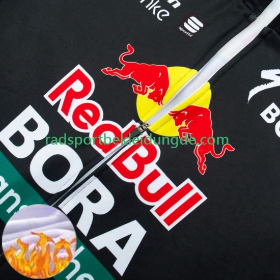 Bora Hansgrohe 2024 Herren Radtrikot Langarm + Trägerhose Lange (Winter Thermal Fleece)