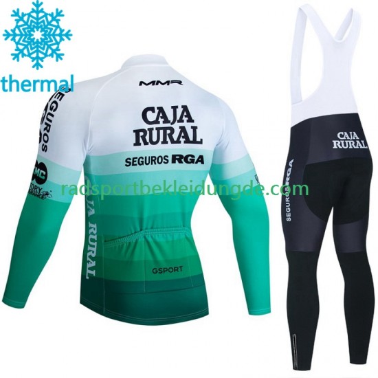 Caja Rural Seguros Rga 2023 Herren Radtrikot Langarm + Trägerhose Lange (Winter Thermal Fleece)