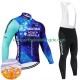 Decathlon Ag2R 2024 Herren Radtrikot Langarm + Trägerhose Lange (Winter Thermal Fleece) N001