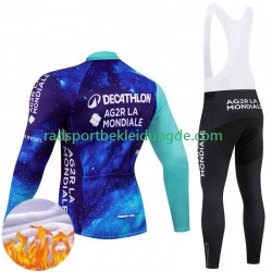 Decathlon Ag2R 2024 Herren Radtrikot Langarm + Trägerhose Lange (Winter Thermal Fleece) N001