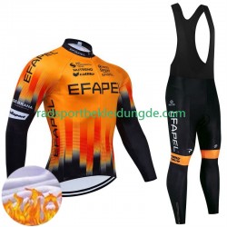 Efapel 2024 Herren Radtrikot Langarm + Trägerhose Lange (Winter Thermal Fleece)
