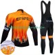 Efapel 2024 Herren Radtrikot Langarm + Trägerhose Lange (Winter Thermal Fleece)