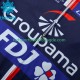 Fdj Groupama 2023 Herren Radtrikot Langarm + Trägerhose Lange (Winter Thermal Fleece)