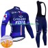 Fdj Groupama 2024 Herren Radtrikot Langarm + Trägerhose Lange (Winter Thermal Fleece)