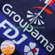 Fdj Groupama 2024 Herren Radtrikot Langarm + Trägerhose Lange (Winter Thermal Fleece)