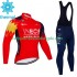 Ineos Grenadier 2023 Herren Radtrikot Langarm + Trägerhose Lange (Winter Thermal Fleece)
