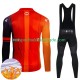 Ineos Grenadier 2024 Herren Radtrikot Langarm + Trägerhose Lange (Winter Thermal Fleece)