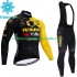 Jumbo Visma Tdf Velodrome 2023 Herren Radtrikot Langarm + Trägerhose Lange (Winter Thermal Fleece)