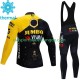 Jumbo Visma Tdf Velodrome 2023 Herren Radtrikot Langarm + Trägerhose Lange (Winter Thermal Fleece)