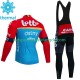 Lotto Dstny 2023 Herren Radtrikot Langarm + Trägerhose Lange (Winter Thermal Fleece)