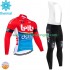 Lotto Dstny 2024 Herren Radtrikot Langarm + Trägerhose Lange (Winter Thermal Fleece)