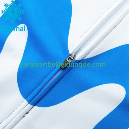 Movistar Iceberg 2023 Herren Radtrikot Langarm + Trägerhose Lange (Winter Thermal Fleece)