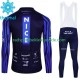 Nice Metropole Cote D Azur 2023 Herren Radtrikot Langarm + Trägerhose Lange (Winter Thermal Fleece)