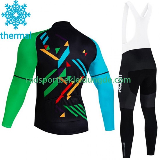 Rosti 2023 Herren Radtrikot Langarm + Trägerhose Lange (Winter Thermal Fleece) N001