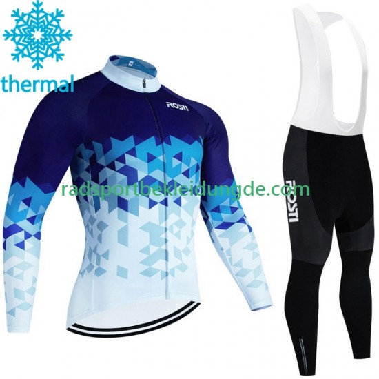 Rosti 2023 Herren Radtrikot Langarm + Trägerhose Lange (Winter Thermal Fleece)