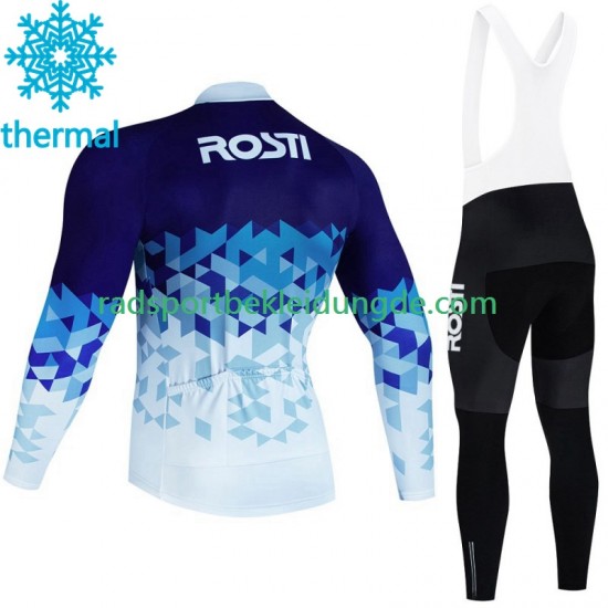 Rosti 2023 Herren Radtrikot Langarm + Trägerhose Lange (Winter Thermal Fleece)