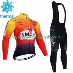 Saint Michel Auber 93 2023 Herren Radtrikot Langarm + Trägerhose Lange (Winter Thermal Fleece)