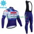 Soudal Quickstep 2023 Herren Radtrikot Langarm + Trägerhose Lange (Winter Thermal Fleece)