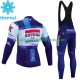 Soudal Quickstep 2023 Herren Radtrikot Langarm + Trägerhose Lange (Winter Thermal Fleece)