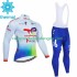 Totalenergies 2023 Herren Radtrikot Langarm + Trägerhose Lange (Winter Thermal Fleece)