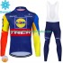 Trek Lidl 2024 Herren Radtrikot Langarm + Trägerhose Lange (Winter Thermal Fleece)