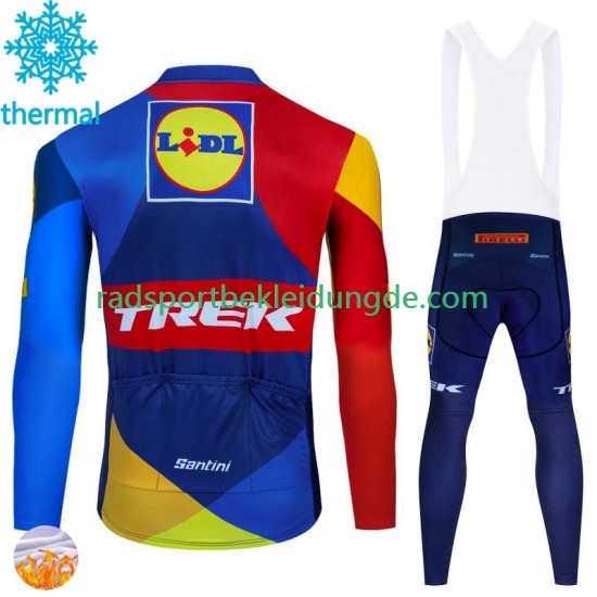 Trek Lidl 2024 Herren Radtrikot Langarm + Trägerhose Lange (Winter Thermal Fleece)