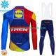 Trek Lidl 2024 Herren Radtrikot Langarm + Trägerhose Lange (Winter Thermal Fleece)